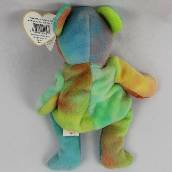 Rare 1996 Ty Beanie Baby Peace Bear with Tag Errors Retired Collectible
