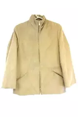 London Fog Women's Tan Quilted Jacket Full Zip XS - Great Pre-Owned Condition