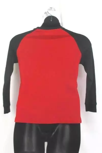 NBA Portland Trailblazers 1970 Youth L 14-16 Red Black Waffle Knit Shirt