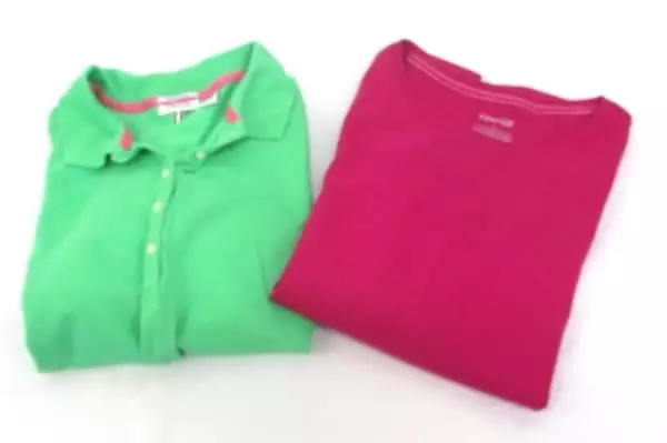 Lot of 2 Women's Size M IZOD & St Johns Bay Collared Tees - Great Condition