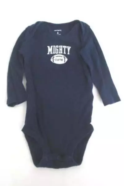 Lot of 2 Infant One Pieces Striped Tank & Football Bodysuit 6M