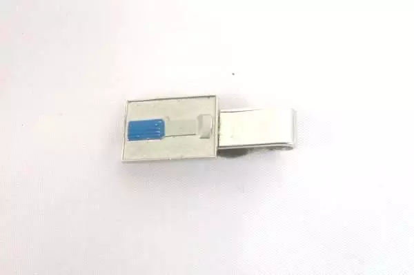 Vintage Robbins Co Attleboro Tool Design Tie Tack Clip Silvertone 1.25"