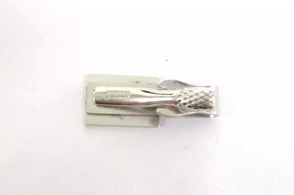 Vintage Robbins Co Attleboro Tool Design Tie Tack Clip Silvertone 1.25"