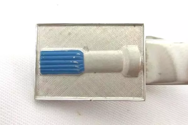 Vintage Robbins Co Attleboro Tool Design Tie Tack Clip Silvertone 1.25"