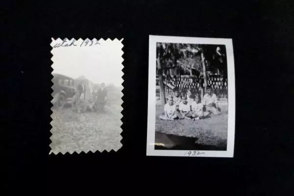 Lot of 3 Vintage 1930s Black & White Family Photos Antique Collectibles