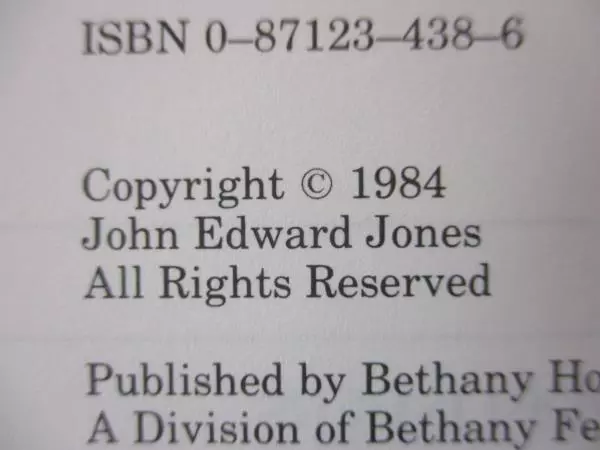 Reconciliation by John Edward Jones 1984 Hardcover ISBN 0871234386 Dust Cover