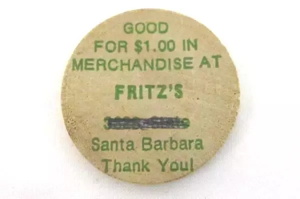 Lot of 2 Vintage Wooden Tokens: Wildwood Realty and Fritz's Chicago