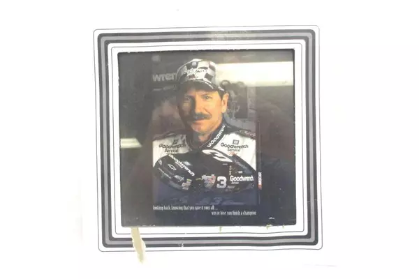 Lot of NASCAR Memorabilia Dale Earnhardt Framed Photo & Rusty Wallace Car