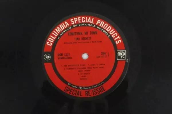 Tony Bennett Hometown My Town 1959 Vinyl Record 12" LP Easy Listening