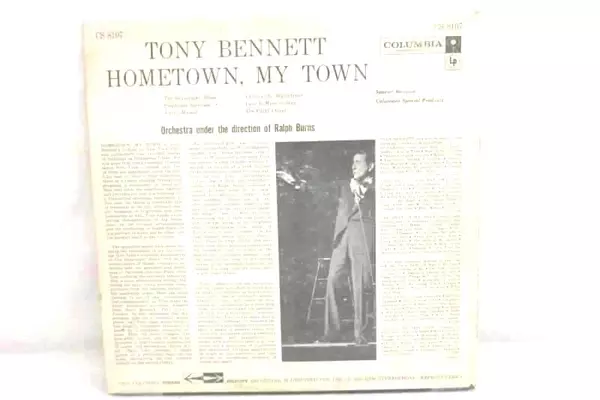 Tony Bennett Hometown My Town 1959 Vinyl Record 12" LP Easy Listening