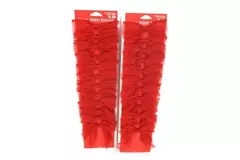 Lot of 2 Target Red Lace Christmas Tree Trim Bows, 12 Each, 2008
