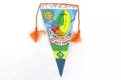 Vintage 1950s St. Vincent Statehood Day Pennant Oct 27, 1969 Rare Collectible