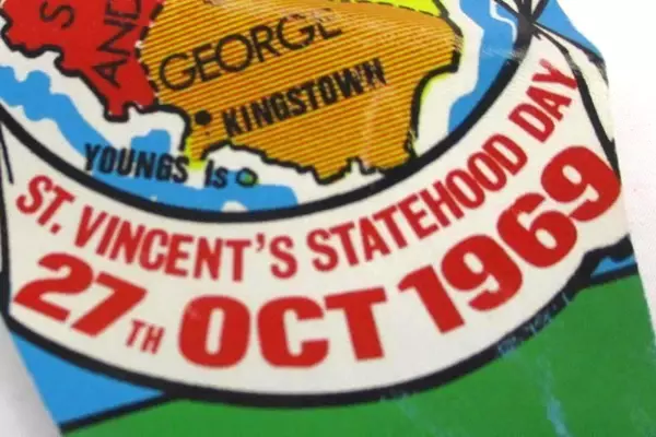 Vintage 1950s St. Vincent Statehood Day Pennant Oct 27, 1969 Rare Collectible