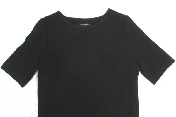 Mario Serrani Italy Women's Black Textured Knit Wrinkle-Free Dress XS