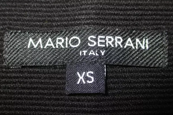 Mario Serrani Italy Women's Black Textured Knit Wrinkle-Free Dress XS