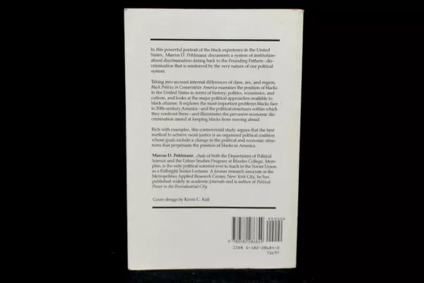 Black Politics in Conservative America by Marcus D. Pohlmann 1990 PB