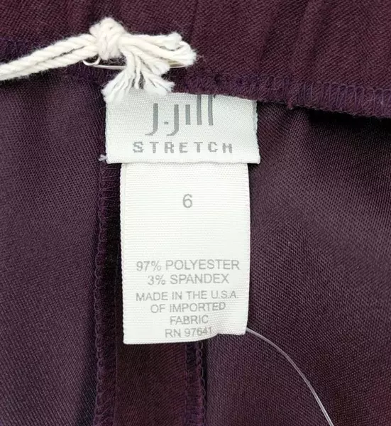 J JILL New Microsuede Pants Port High Waist Stretch Trousers Sz 6 with Tags