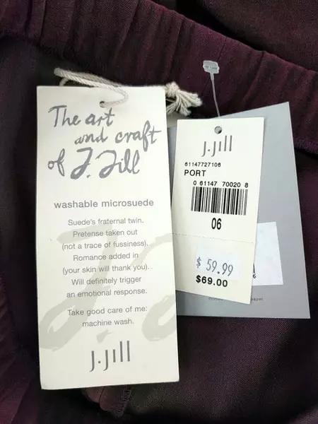 J JILL New Microsuede Pants Port High Waist Stretch Trousers Sz 6 with Tags