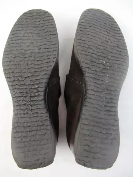 Aquatalia Marvin K Shoes Dark Brown Suede Leather Buckle Wedge Italy Women's 7