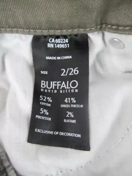Buffalo David Bitton Avalon Jean Pants Greenish Gray Skinny Stretch Women's 2/26
