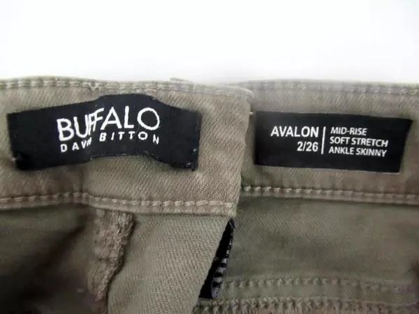 Buffalo David Bitton Avalon Jean Pants Greenish Gray Skinny Stretch Women's 2/26