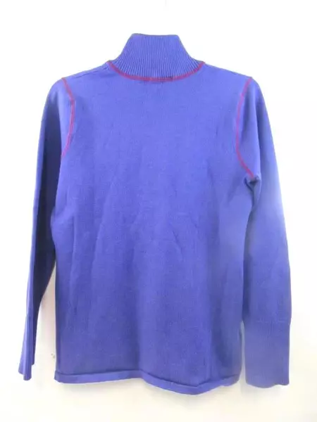  Eddie Bauer 1/4 Zip Sweatshirt Women's Size M Stand Up Collar Purple Red 