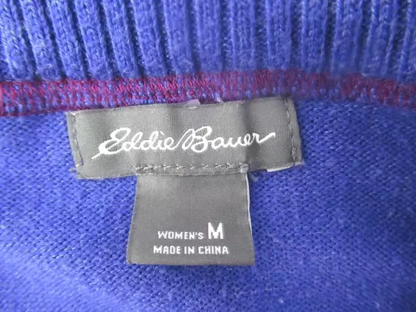  Eddie Bauer 1/4 Zip Sweatshirt Women's Size M Stand Up Collar Purple Red 