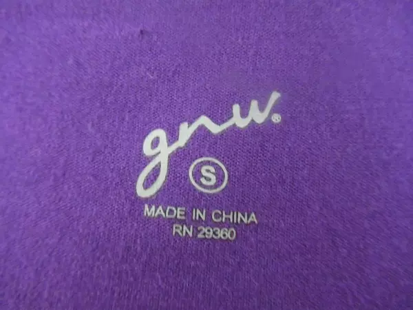 GNW Shirt Top Purple 3/4 Sleeves V-Neckline Rouching Stretch Women's Size Small