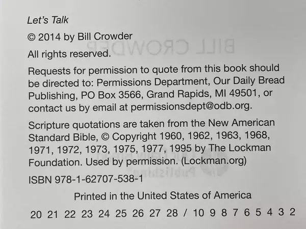 Let's Talk Praying Your Way to a Deeper Relationship with God by Bill Crowder