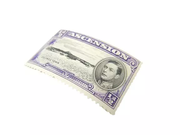 Ascension Island 1/2d GVI Stamp Unused Mint Slightly Hinged - Rare Collectible