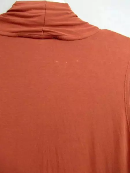 Logo Lori Goldstein Cardigan Vest Terra Cotta Slouch Pockets Sheer Women's Small