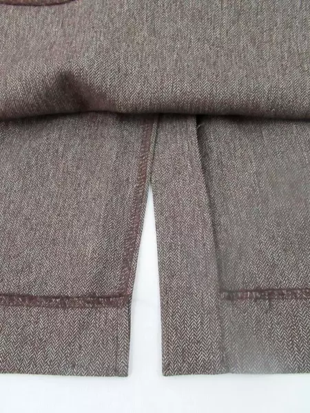 Vtg JM Collection Skirt Long Brown Back Vent Faux Belt Silver Metal Women's 10