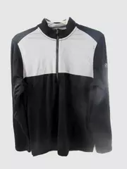 Adidas Climawarm 1/4 Zip Jacket Men's Size Small Black Gray Polyester Fleece
