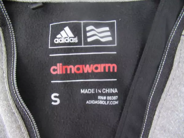 Adidas Climawarm 1/4 Zip Jacket Men's Size Small Black Gray Polyester Fleece