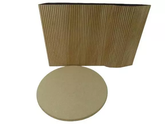 Vintage Tambourware Oak Pot Cover Large 19in by American Wicker Inc