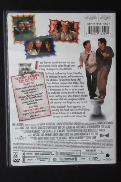 Harold & Kumar Go To White Castle DVD Extreme Unrated Comedy - Good Condition