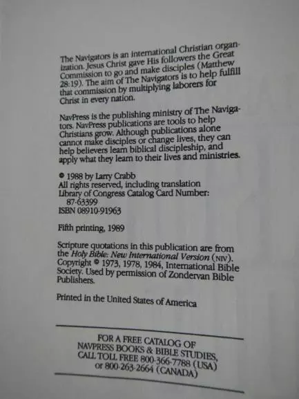 Real Change Is Possible by Dr. Larry Crabb HC 1989 Navpress - Good Condition