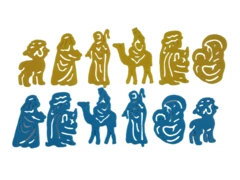 Lot of 12 OTC Plastic Nativity Pieces for Crafts DIY Holiday Decor