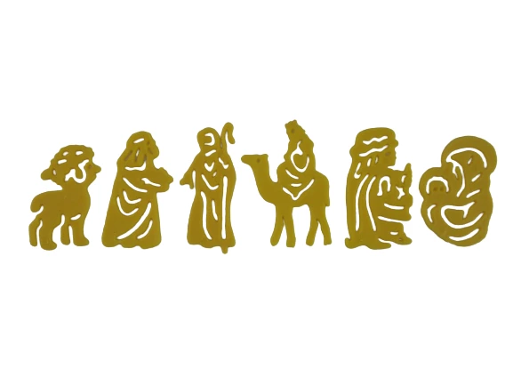 Lot of 12 OTC Plastic Nativity Pieces for Crafts DIY Holiday Decor