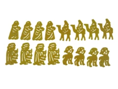 OTC Lot of 12 Yellow Nativity Craft Stencils for Holiday DIY Decor