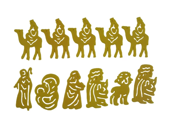 OTC Nativity Craft Stencils Lot of 11 Plastic Shapes for Holiday DIY