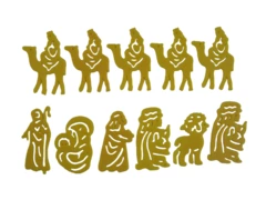 OTC Nativity Craft Stencils Lot of 11 Plastic Shapes for Holiday DIY