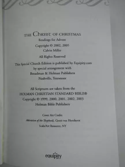 The Christ of Christmas by Calvin Miller - 31 Days of Advent Devotions