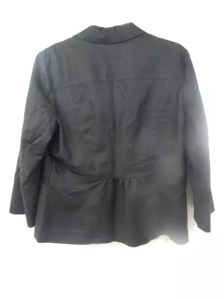 Halogen Blazer Jacket Coat Black 2 Button 3/4 Sleeves  Women's Sz Lg