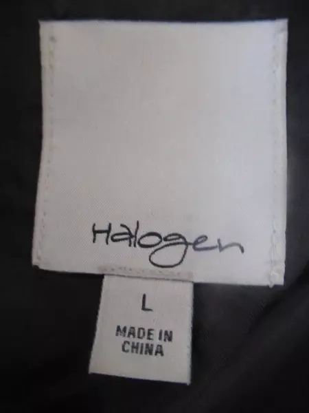 Halogen Blazer Jacket Coat Black 2 Button 3/4 Sleeves  Women's Sz Lg