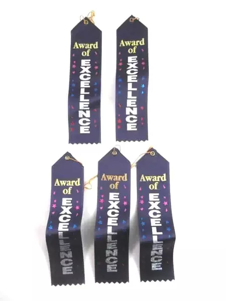 Lot of 5 Diploma Mill Inc Purple Excellence Ribbons 2x8 USA