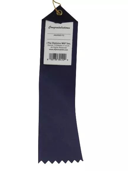 Lot of 5 Diploma Mill Inc Purple Excellence Ribbons 2x8 USA