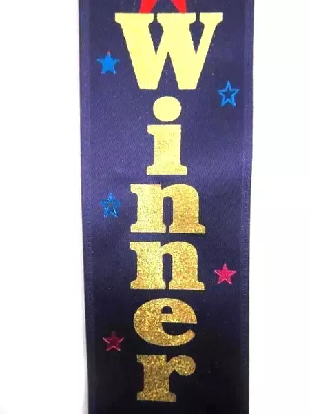 Lot of 6 Vintage "I'm a Winner" Purple Award Ribbons - Very Good Condition