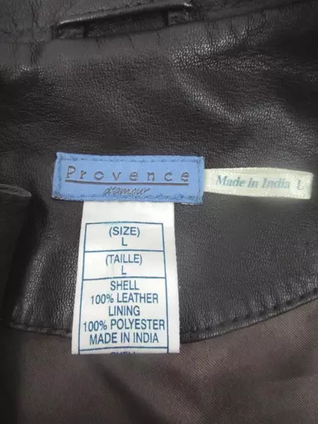 Provence D'Amour Jacket Coat Leather Lined Women's Size L Chocolate Brown