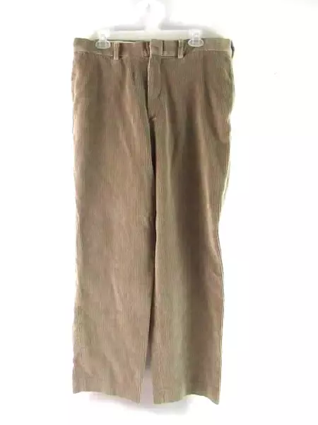 Lands' End Men's 34 Tan Corduroy Pants Tailored Fit Good Condition